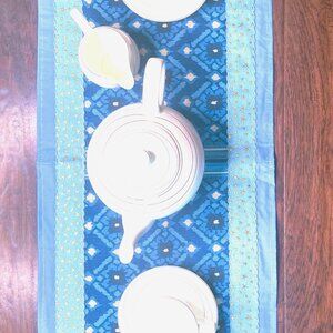 Handmade Scandinavian Table Runner 144×35 cm Cotton Nordic Designer Decor